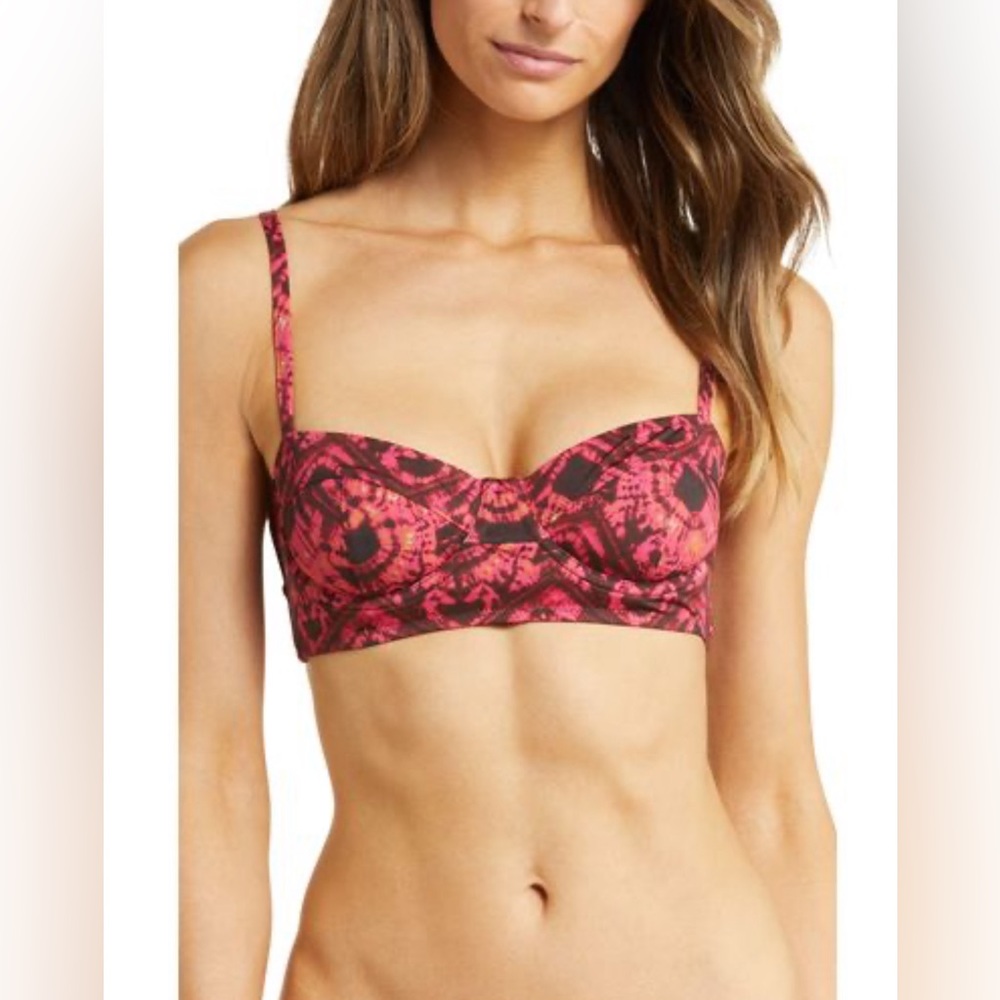 Ulla Johnson Zahara Underwire Bikini Top in Wild Rose, Medium, $190